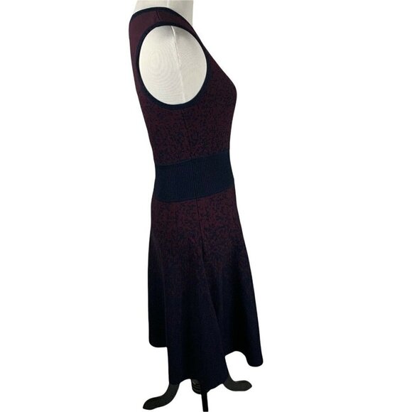 Ann Taylor Women's S Small Fit & Flare Knit Dress Ombre Slimming Sleeveless - Picture 4 of 8